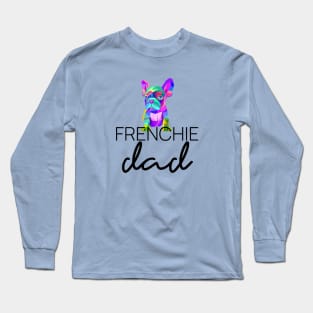 Frenchie Dad Styled Rainbow Long Sleeve T-Shirt